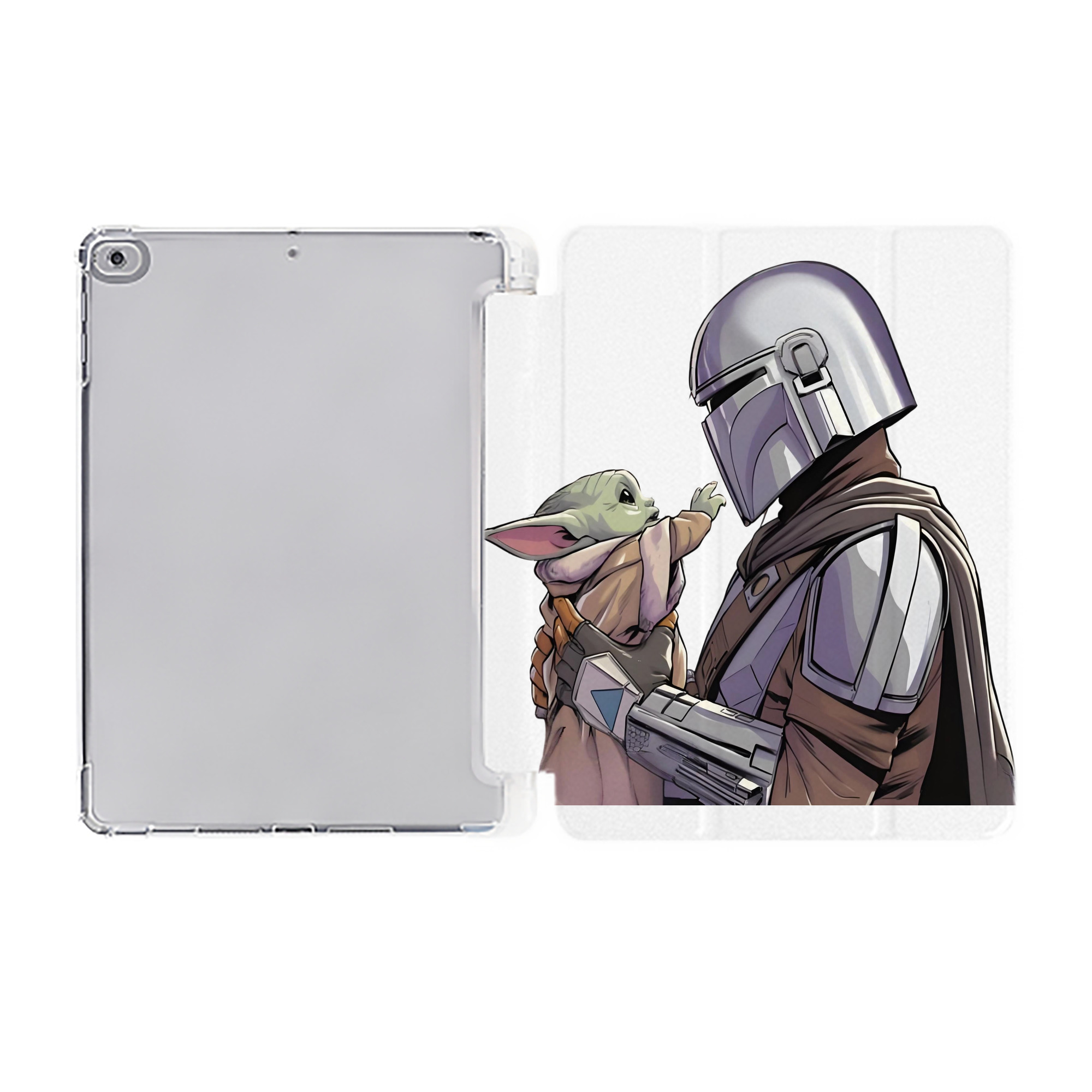 （画像用） スター・ウォーズ Star Wars IPad ケース ペン収納付き 三つ折りスタンド PUレザー×シリコン 対応機種9.5/10.5/10.9インチ